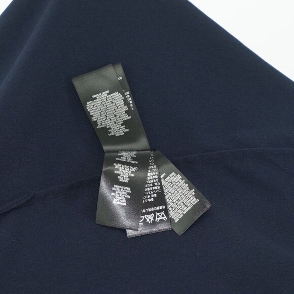 Ted Baker Navy Eene Frill Silk Top - Picture 14 of 15